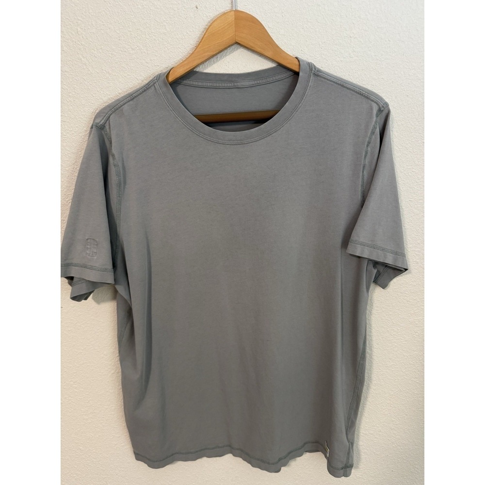 Vuori T Shirt Mens Large Gray Short Sleeve Pima Cotton Blend Stretch